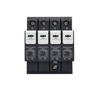 Scaricatore di sovratensione Modulo di segnalazione visiva SPD AC 4P sostituibile 275V 385V 420V 10-20kA 20-40kA 30-60kA con schermatura Din Rail(4P 275V AC,10-20kA)