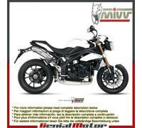 Scarichi Omologati MIVV Ghibli inox Alto per Triumph Speed Triple 2011 > 2015