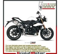 Scarichi Omologati MIVV Suono inox Alto per Triumph Speed Triple 2011 > 2015