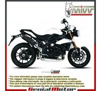 Scarichi Omologati MIVV Suono Nero Inox Alto Triumph Speed Triple 2011 > 2015