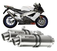 Scarichi Storm by Mivv Gp acciaio inox per Aprilia Rsv 1000 2004 > 2008