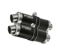 Scarichi Storm by Mivv Gp Nero acciaio inox per Kawasaki Z 1000 2014 > 2016