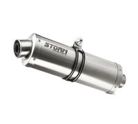 Scarichi Storm by Mivv Oval acciaio inox per Aprilia Pegaso Strada 650 2005 2011
