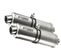Scarichi Storm by Mivv Oval acciaio inox per Yamaha Yzf 1000 R1 2007 > 2008