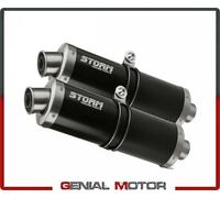 Scarichi Storm by Mivv Oval nero inox per Yamaha Xt 660 X/r 2004 04