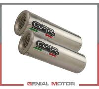 G.P.R. Scarico Slip-On M3 Inox Dual per Ducati 996 S 1998-2001 Omologato Argento