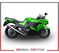 Gpr Exhaust Systems Powercone Evo Double Zzr 1400 12-16 Euro 3 Homologated Muffler Argento Homologated