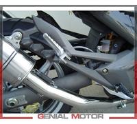 G.P.R. Scarico Satinox High Level Dual per Cagiva Raptor 1000 00-03 Omologato Argento