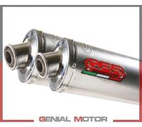Gpr Exhaust Systems Oval Titanium Double Corsaro 1200 05-11 Homologated Slip On Muffler Argento Homologated