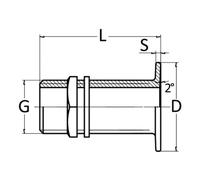 Scarico a mare a filo 3/8" - 1 PZ Osculati - 17.324.00 - 1732400
