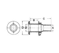 Scarico a mare inox 3/8" x 15 mm - 1 PZ Osculati - 17.523.10 - 1752310