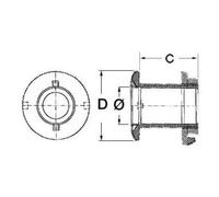 Scarico a mare inox lucido 1" 1/2 - 1 PZ Osculati - 17.421.85 - 1742185