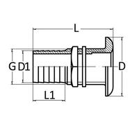 Scarico a mare ottone 1" 1/2 x 45 mm - 1 PZ Osculati - 17.323.05 - 1732305