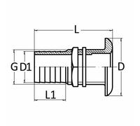 Scarico a mare ottone cromato 3/4" x 24 mm - 1 PZ Osculati - 17.423.02