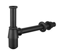 Scarico a parete for lavabo da bagno P-Trap regolabile 1-1/4 sifone for bottiglia Scarico regolabile for lavabo.(Black)