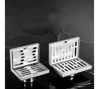 Scarico a pavimento a forma di L dell'acciaio inossidabile 304, installazione d'angolo con progettazione efficiente del flusso d'acqua (10CM)