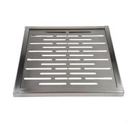 Scarico a pavimento in acciaio inox con telaio, 150/200/250/300 mm, antiscivolo, per bagno, cucina, esterni, strade comunali, scuole, piazze, aree residenziali (300 x 300 x 20 mm)