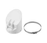 Scarico a pavimento in PVC, per impianto compressore, valvola di ritegno | Scarico per balcone, giardino, terrazza, bianco, 50/75/110/160 mm, sifone antiodore, aria compressa, controllo valvola