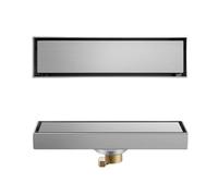 Scarico a pavimento per bagno, antiodore, scarico doccia, larghezza 55 mm, invisibile, con anima in ottone, scarico WC, 55x800 mm, medio