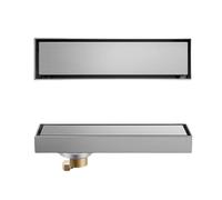 Scarico a pavimento per bagno, antiodore, scarico doccia, larghezza 55 mm, invisibile, con anima in ottone, scarico WC, lato 55x1000 mm