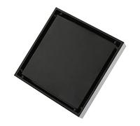 Scarico a Pavimento Per Doccia Quadrato, Scarico a Pavimento con Griglia a Inserto con Coperchio Rimovibile, Filtro Raccogli Capelli in Acciaio Inossidabile Per Bagno(Nero)