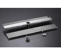 Scarico a Pavimento Rettangolo Lineare Anti-Odore Scarico Rifiuti Filtro di Scarico Acciaio Inox Bagno 60×10 cm