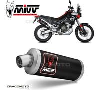 Sistema di scarico MIVV Dakar con EG-BE Acciaio inox / Acciaio inox nero