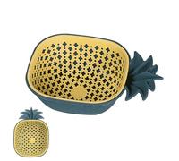 Scarico Basket - Draining Basket | Pineapple Shape Thicken Double Layer Draining Basket, Hollow Out Double Fruits Vegetable Washing Basket, For Storage - Doppio Scarico Basket