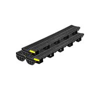 Scarico canale canale carrabile canaletta di drenaggio con griglia in plastica Confezione da 3-5 canali griglia di scarico canaletta di scarico a pavimento for vialetto da giardino(3PC 5.8x3.1x39inch)