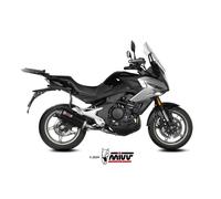 Scarico CF MOTO 700MT Mivv Oval Inox Nero con Coppa Carbonio CF.002.LVC