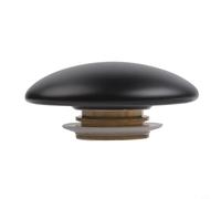 Scarico Click Clack per lavabo da bagno con esterno in porcellana e componenti funzionali in ottone per un uso a lungo termine (nero)