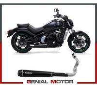 Scarico Completo Arrow Rebel Carb End Acciai Nero KAWASAKI VULCAN S650 2021 2023