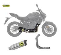 Scarico Completo Arrow Thunder Carbon End Cap Titanio Yamaha Mt 07 2021 > 2023