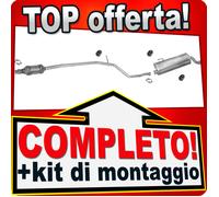 Scarico Completo + Catalizzatore per PEUGEOT 206 1.4 KFX con Chrom Tubo Finale