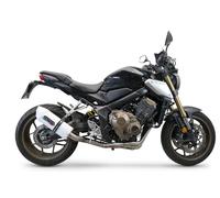 Gpr Exclusive Albus Evo4 Cbr 650 F 17-18 Euro 4 Cat Homologated Full Line System Bianco Homologated