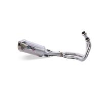 Gpr Exhaust Systems Satinox Yamaha Mt-07 2021-2024 E5 Oval Homologated Full Line System Argento Homologated