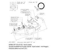Scarico Completo Leovince HM Tt Alu Piaggio Nrg=Mc3 Kat 2001 > 2003