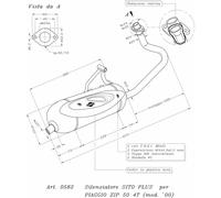0582 - Marmitta Leovince Sito 2 Tempi Piaggio ZIP 50 - Aprilia SR 50