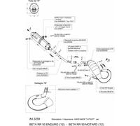 3259 - Scarico Completo LeoVince X-FIGHT Inox BETA RR 50 ENDURO 2012 >