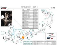 Scarico Completo MIVV GP PRO Inox Nero per HONDA CB 650 R 2024 2026
