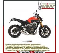Scarico Completo MIVV Oval Titanio Con Coppa Carbonio Yamaha Mt-09 2013 > 2020