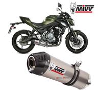 SCARICO COMPLETO 2x1 MIVV OVAL TITANIO CARBONIO KAWASAKI Z650 2017-2021