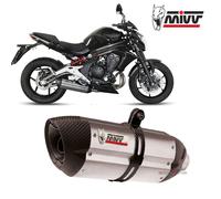 K.029.L7 - Scarico Completo Mivv SPORT SUONO INOX CARBON/CAP KAWASAKI ER-6N 12>
