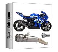 scarico completo omologato catalizzato arrow pro-race in nichrom con fondello in inox compatibile con suzuki gsx-r 1000 2017 2018 2019 2020 mototopgun 71207pri + 11012db