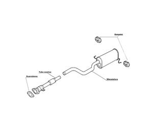 Scarico Completo per FIAT PUNTO / GRANDE PUNTO (199) 1.2 Marmitta