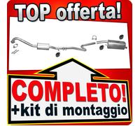 Scarico Completo per FORD FIESTA MK5 1.6 TDCI 90CV 2-Volumi 2004-2006 Marmitta