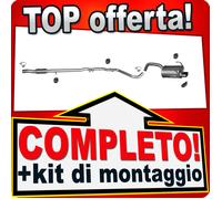 Scarico Completo per FORD KA II 1.3 TDCI con Tubo CROMO Marmitta