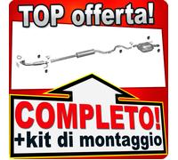 Scarico Completo per OPEL VECTRA C 2.2 16V+Tubo con Chrom Tubo Finale Marmitta
