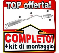 Scarico Completo per PEUGEOT 406 2.0 Coupe 1999-04.2000 con Tubo CROMO Marmitta
