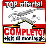 Scarico Completo per VOLKSWAGEN PASSAT 1.6 TD e 1.9 TD 80PS Marmitta